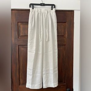 Vince striped linen pull on pants